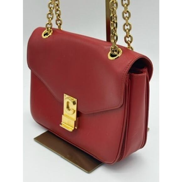 Celine‎ Shiny Calfskin Medium C Bag Red 2018 collection! Gorgeous! - Picture 5 of 16